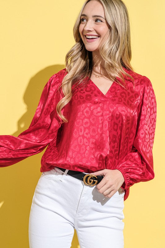 In Your Heart Leopard Blouse