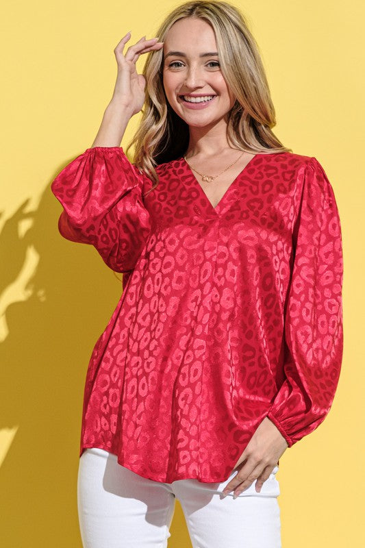 In Your Heart Leopard Blouse