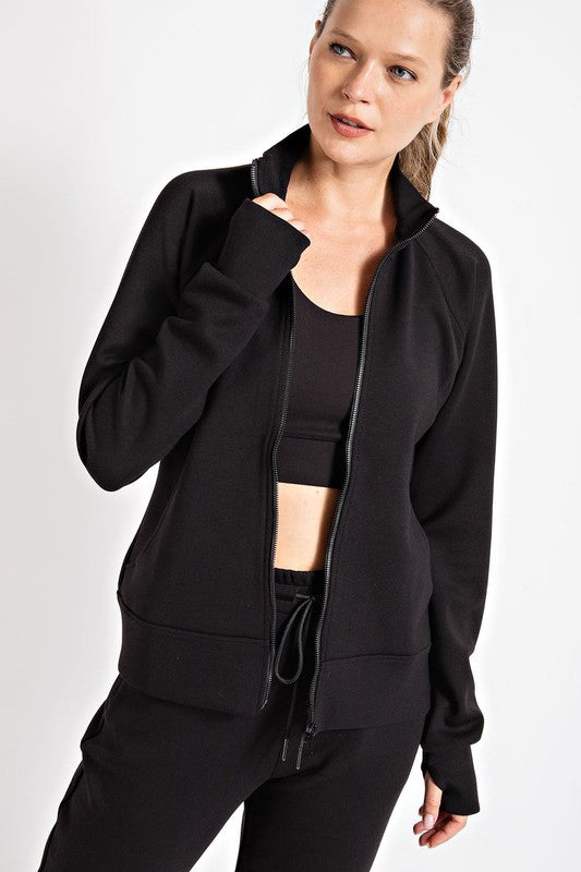 When I Met You Ponti Jacket - Black
