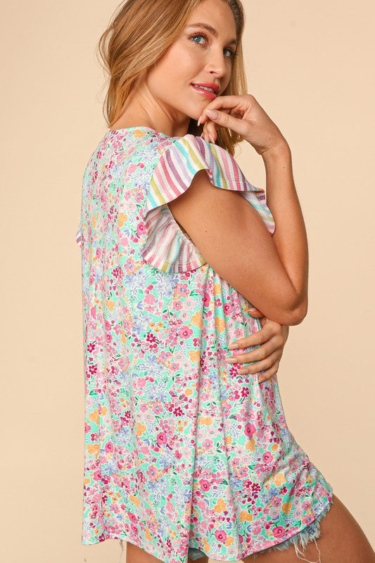 Beautiful Together Frill Sleeve Top