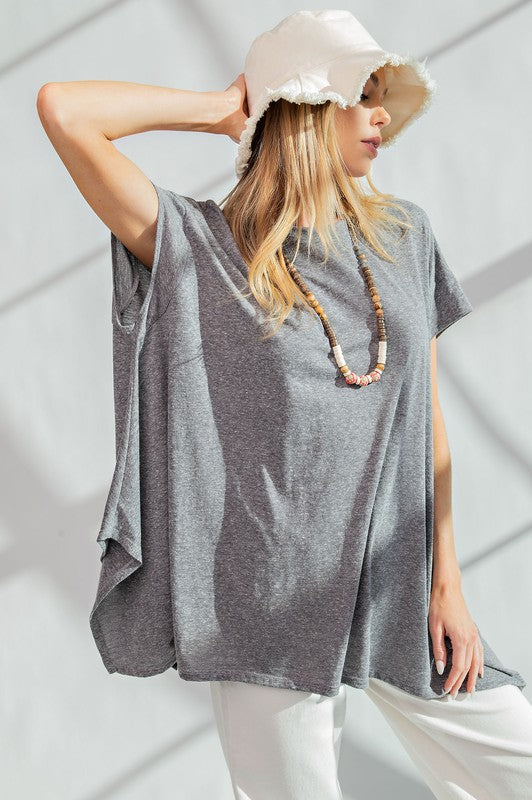 Fully Committed to You Tunic Tee - Mushroom