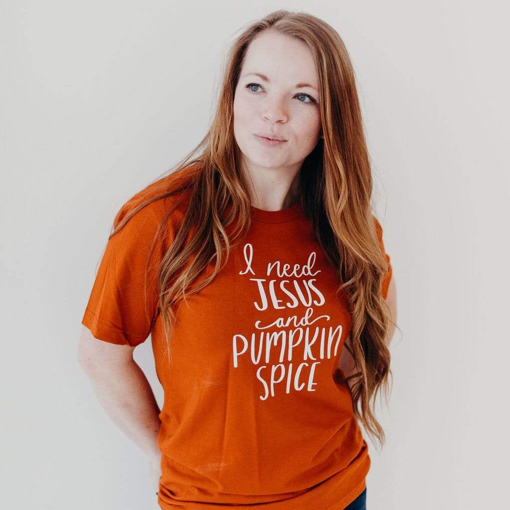 I Need Jesus and Pumpkin Spice Graphic Tee