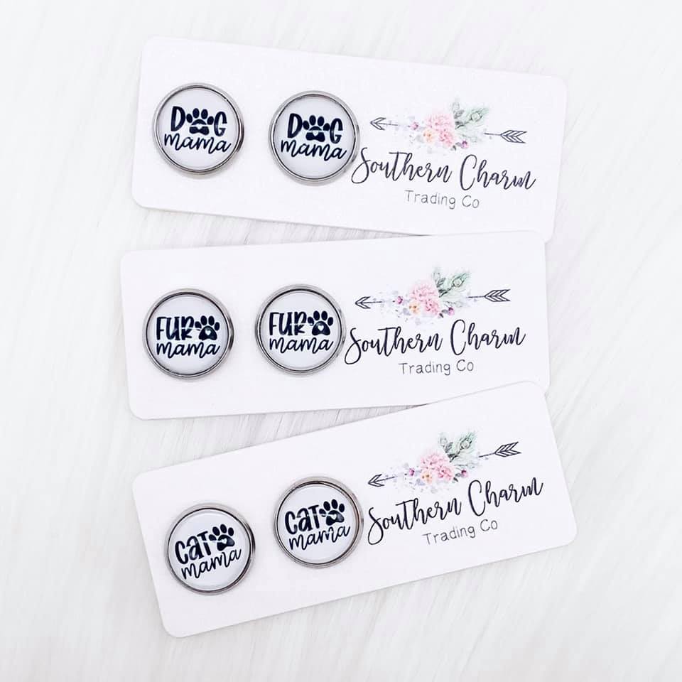Dog Mama Stud Earrings