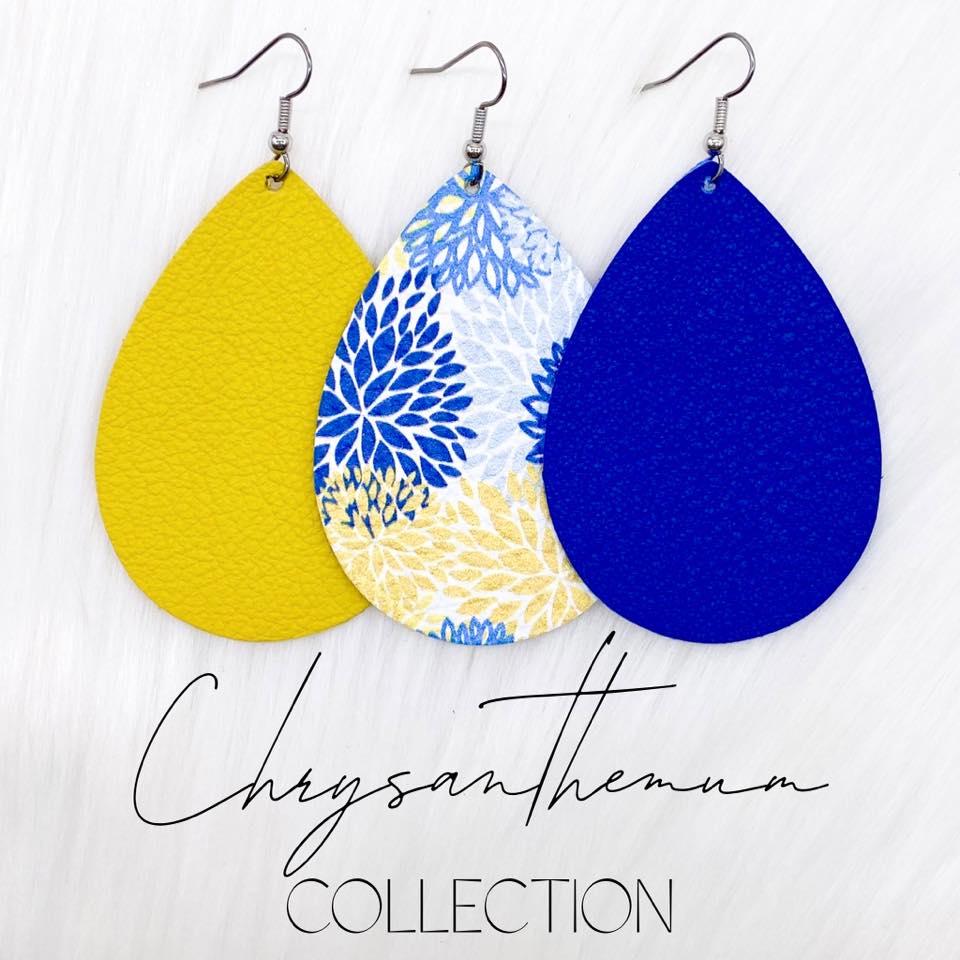 2.5" Chrysanthemum Mini Collection - True Blue