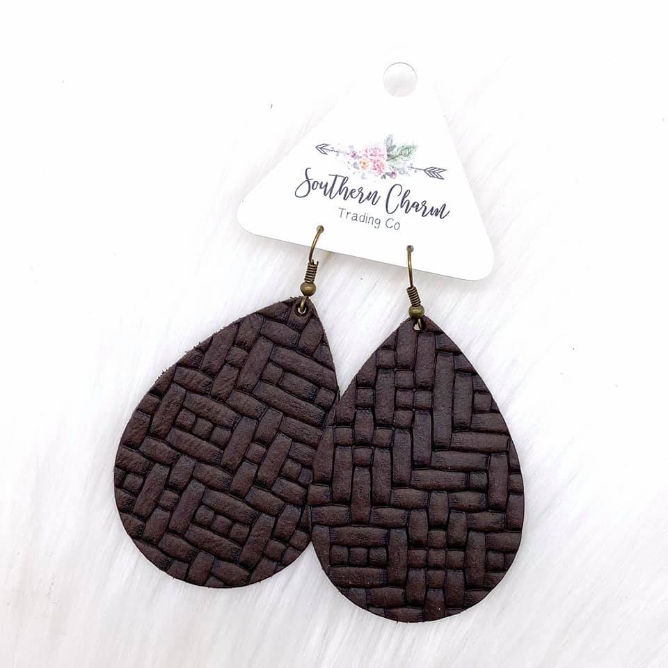 2.5" Diamond Basket Weave Collection - Brown