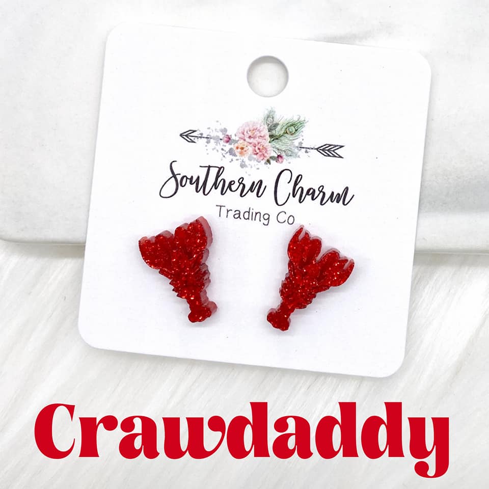 Glittery Crawdaddy Earrings