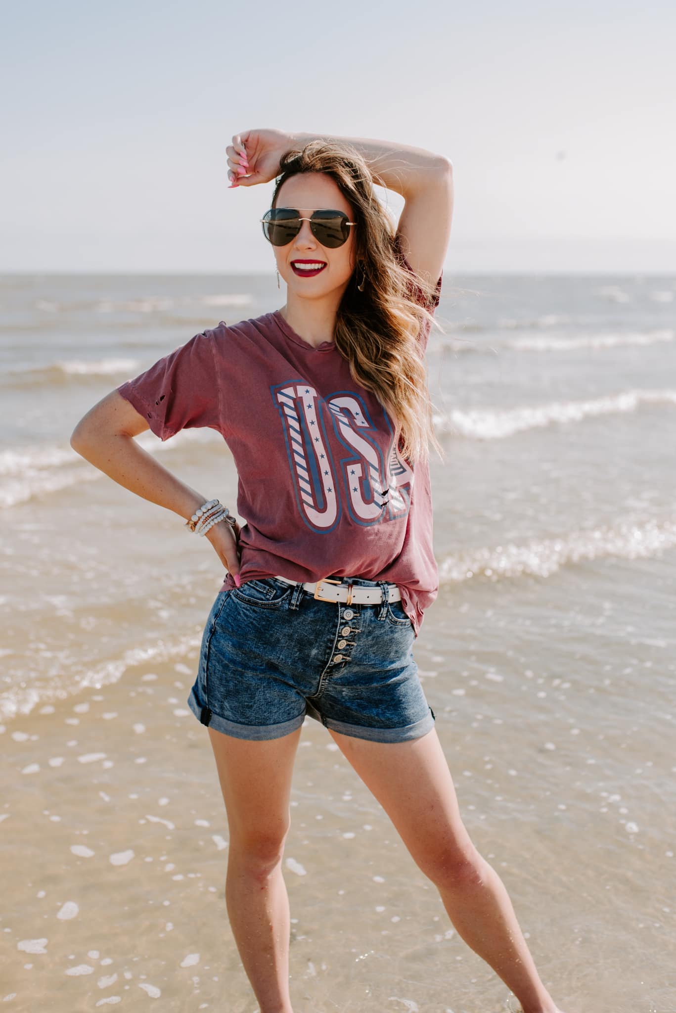 USA Destroyed Graphic Tee