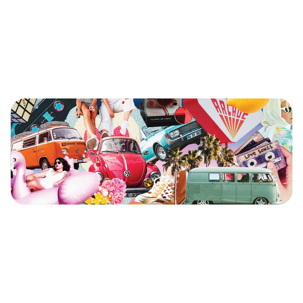 Retro Collage Slap Wrap Koozie
