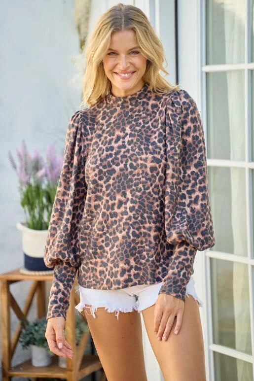 Wherever They Go Leopard Top