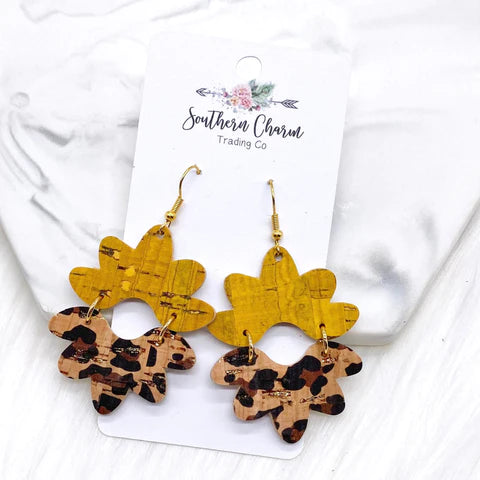Mustard & Metallic Leopard Blossom Corkies