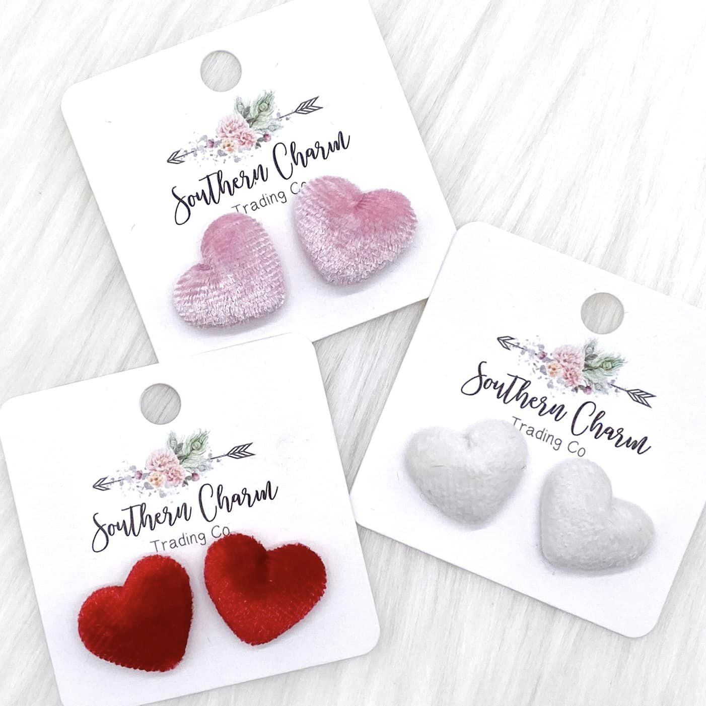 14mm Velvet Hearts - Pink