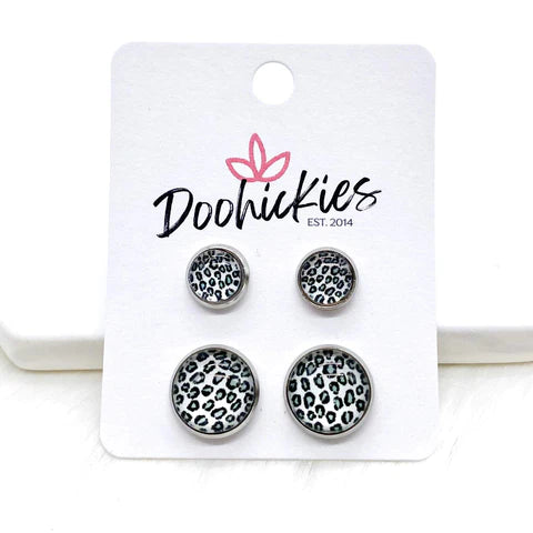 Silver Leopard Mommy & Me Sets in Stainless Steel