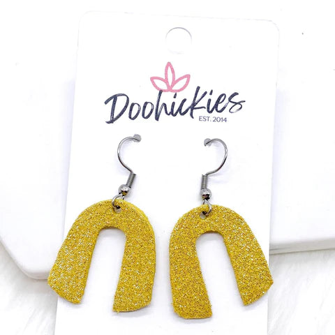 1.5" Lil' Aurora Shimmer Rainbow Earrings - Yellow