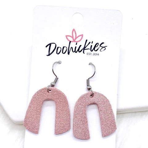 1.5" Lil' Aurora Shimmer Rainbow Earrings - Pink