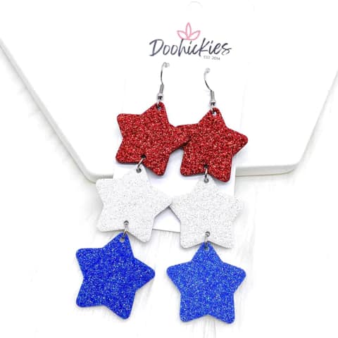 3" Star Glitter Drops