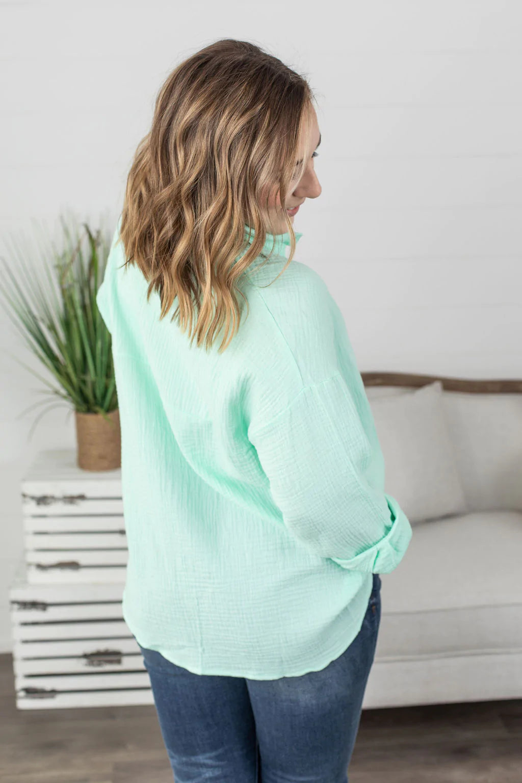 Simple Gestures Button Down Top