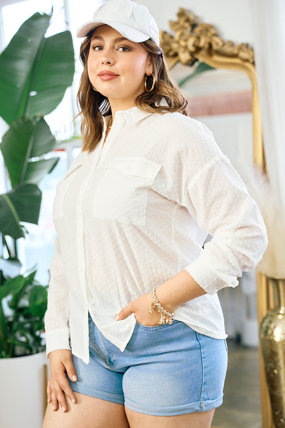 We Know The Feeling Button Down - White