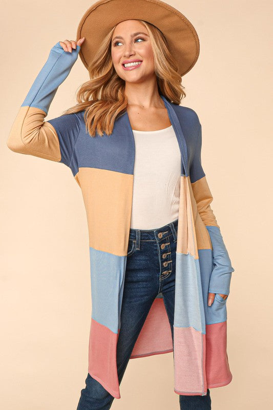 How It Feels Cardigan - Rose/Denim