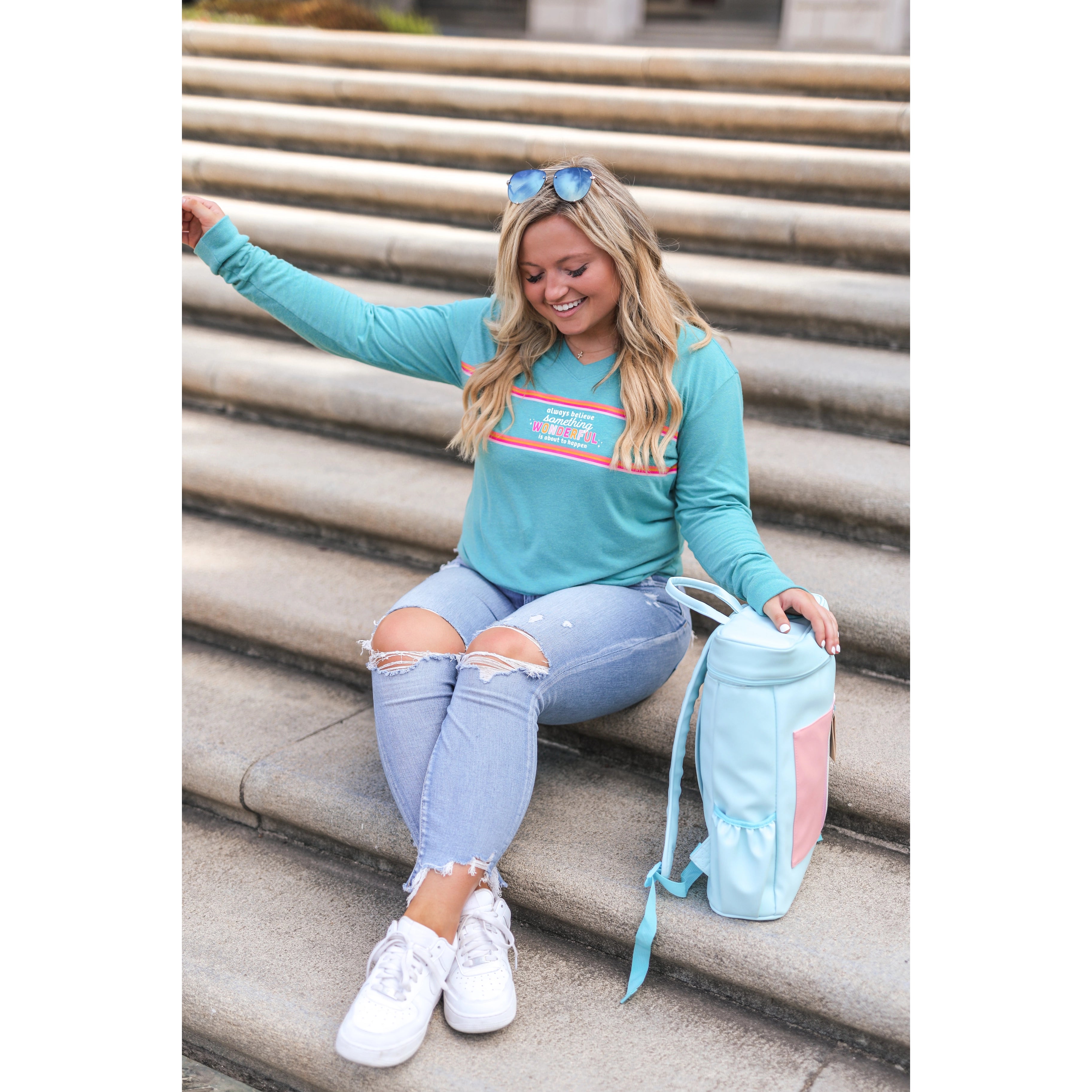 Moxie Backpack - Blue/Pink