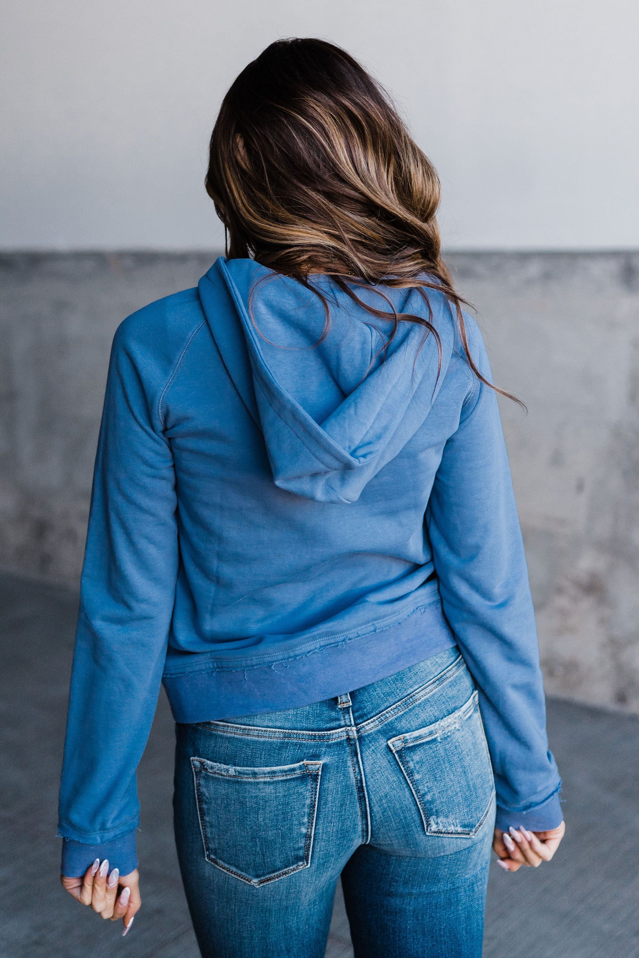 Ampersand Avenue Elevated Sweatshirt - Edge Periwinkle Promise