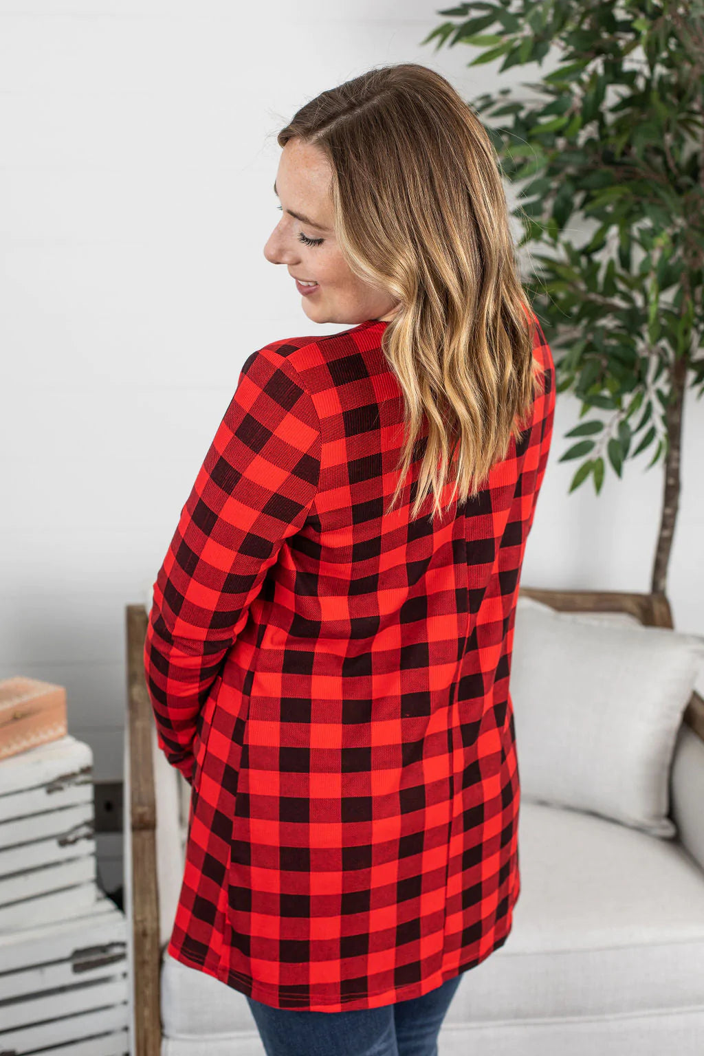 Closer to Forever Buffalo Plaid Cardigan