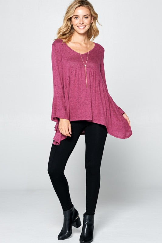 All I Need Hanky Hem Tunic - Raspberry