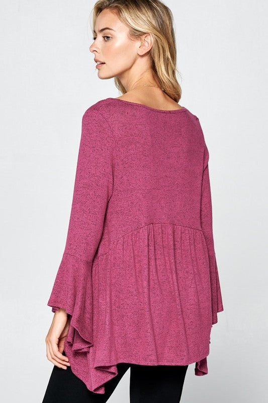 All I Need Hanky Hem Tunic - Raspberry