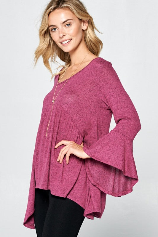 All I Need Hanky Hem Tunic - Raspberry