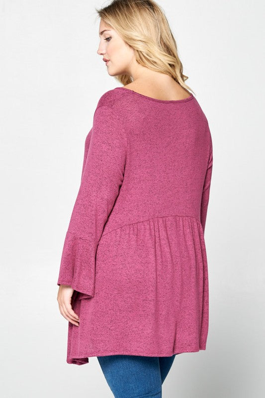 All I Need Hanky Hem Tunic - Raspberry