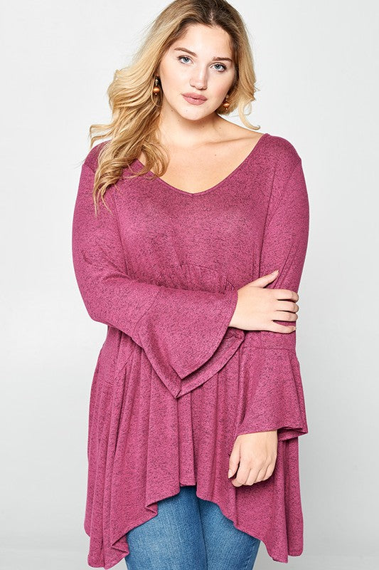 All I Need Hanky Hem Tunic - Raspberry