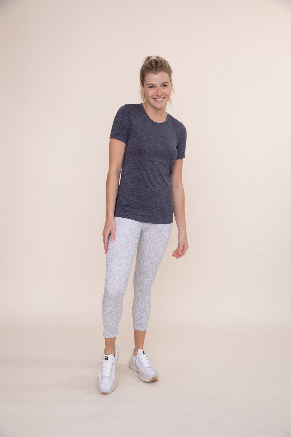 Walk With Me Athletic Tee - Heather Grey