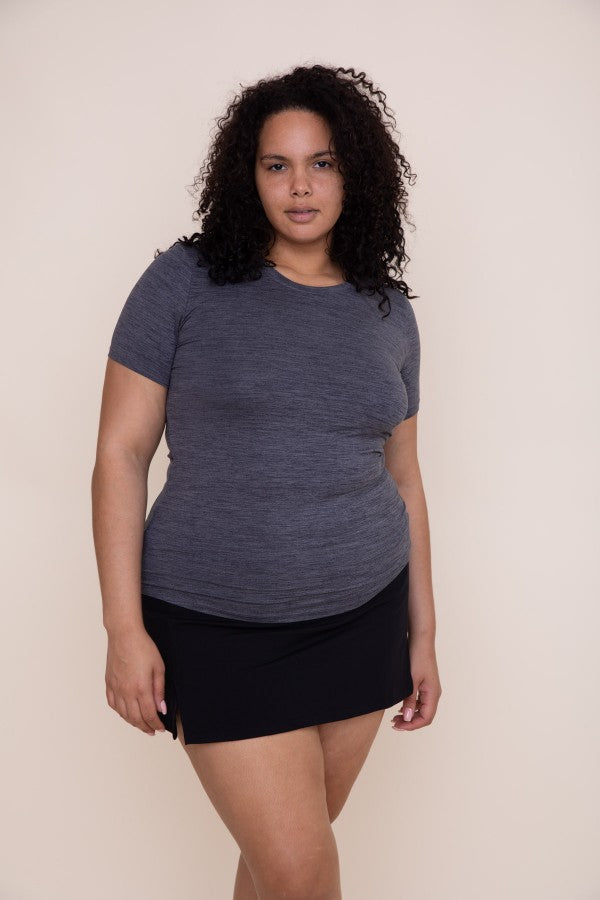 Walk With Me Athletic Tee - Heather Grey