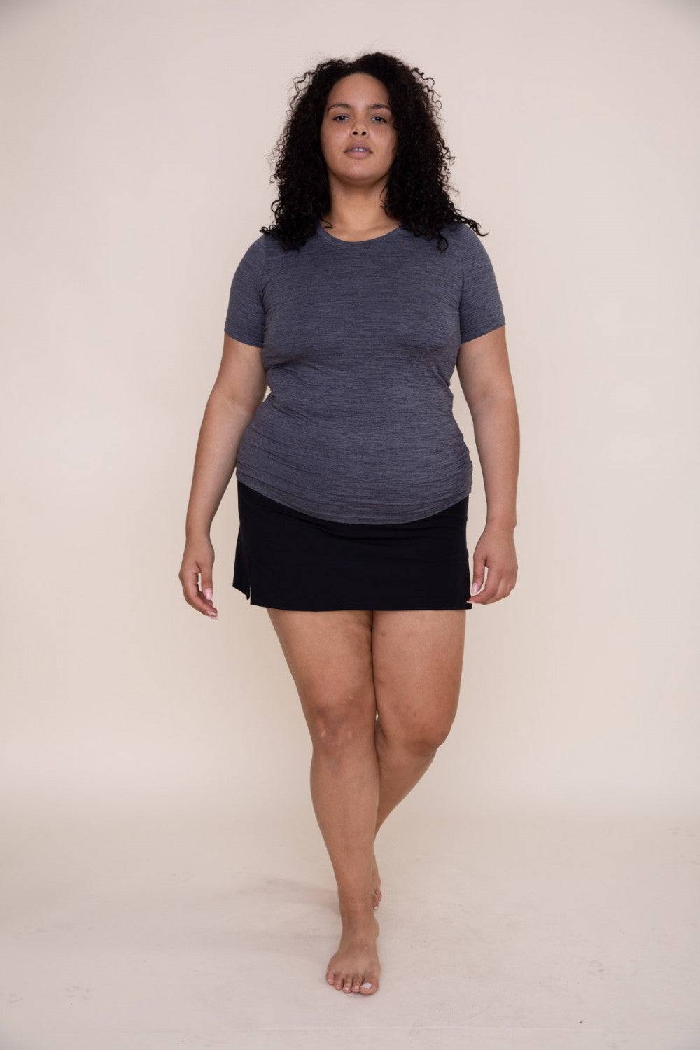 Walk With Me Athletic Tee - Heather Grey