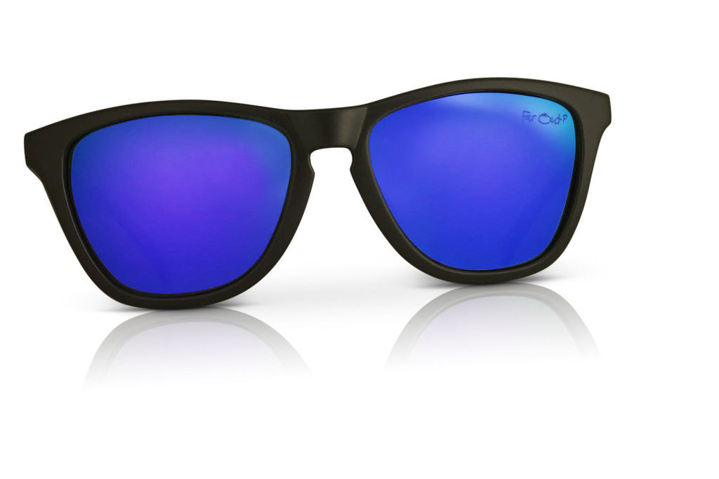 FarOut Sunglasses - Black Polarized Premiums Dark Blue Lens