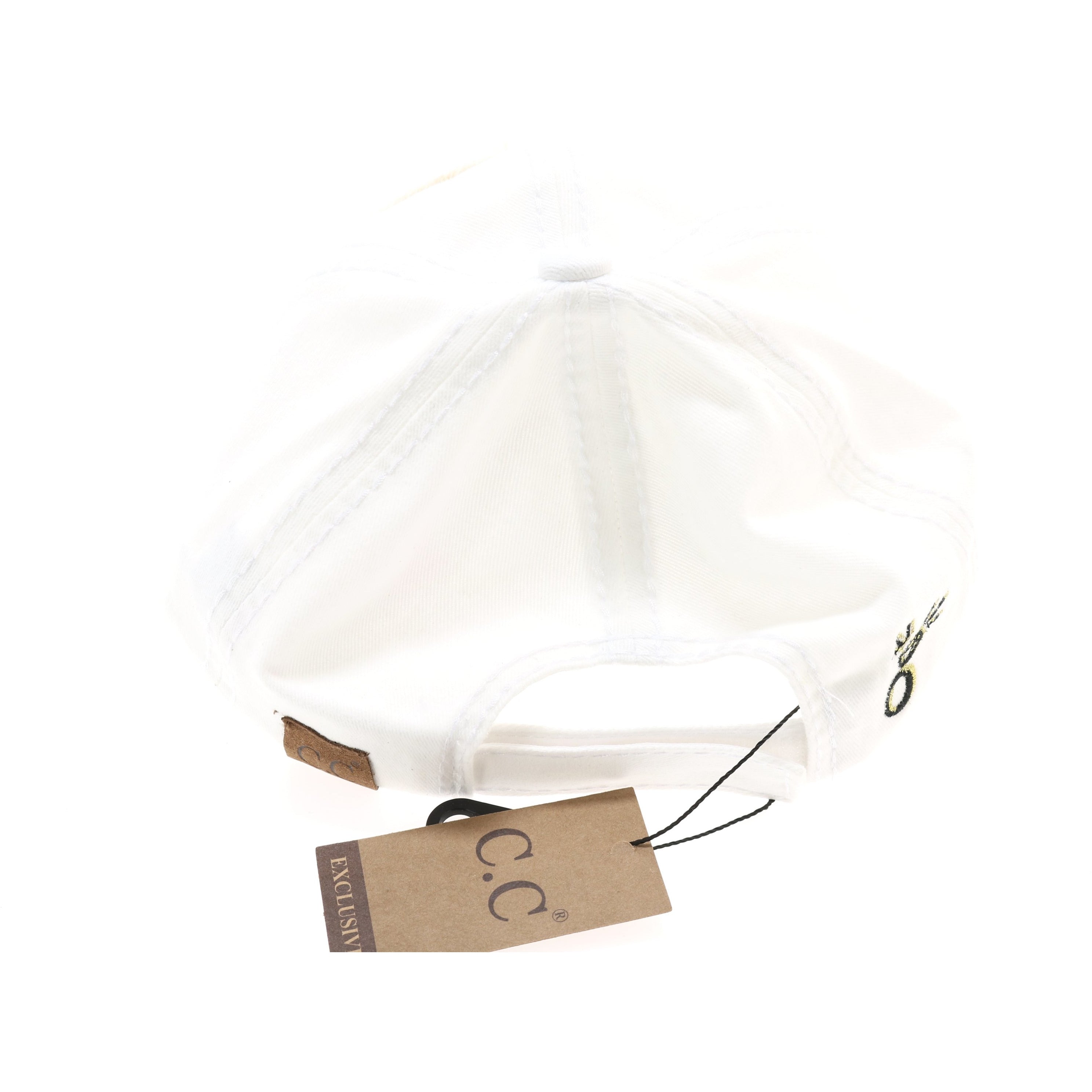 CC High Vintage Wash Distressed I Do Ball Cap - White