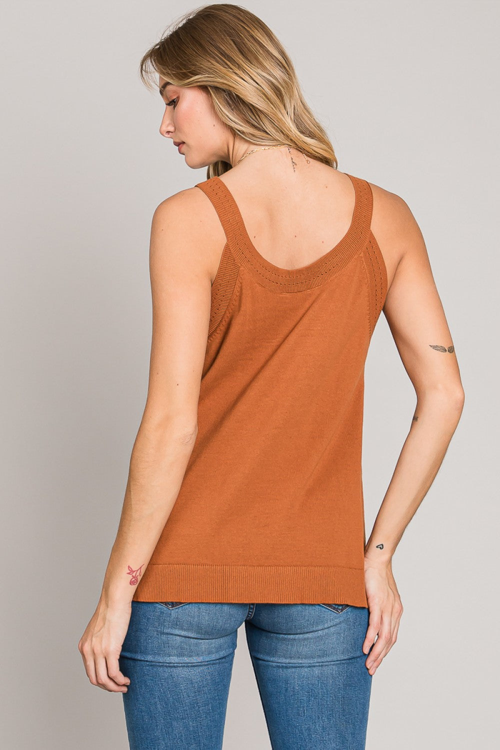 Forever Mine Sweater Tank - Chestnut