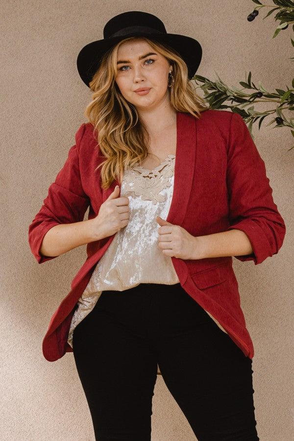All I Want Blazer - Crimson