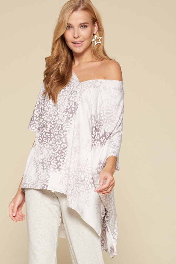 Fading In Boxy Top - Grey