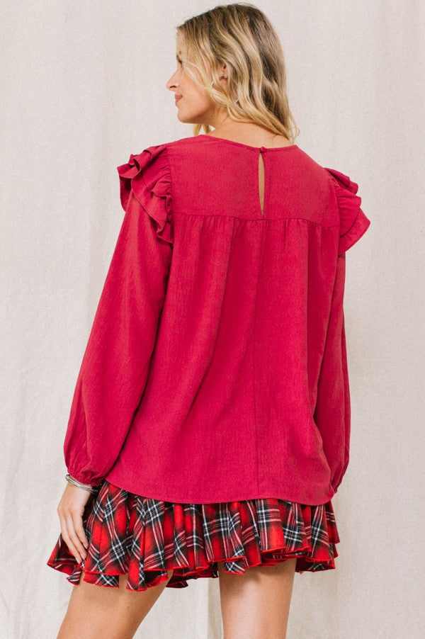 Feeling the Thrill Ruffled Hem Skirt