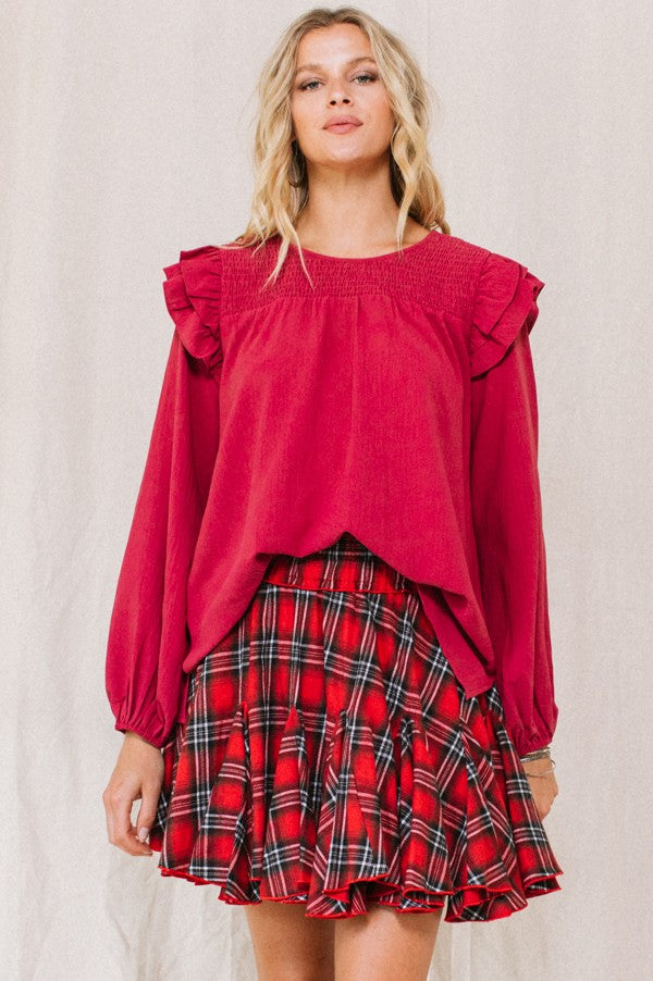 Feeling the Thrill Ruffled Hem Skirt