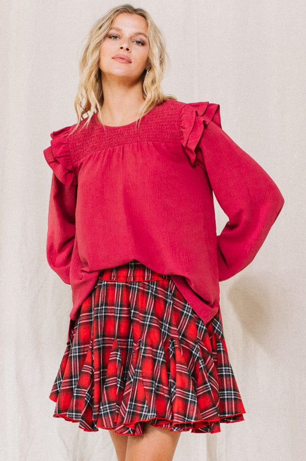 Feeling the Thrill Ruffled Hem Skirt