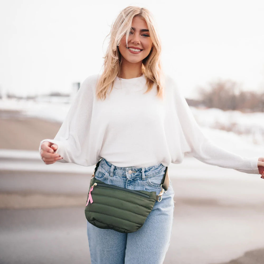 Jolie Puffer Belt Bag - Olive