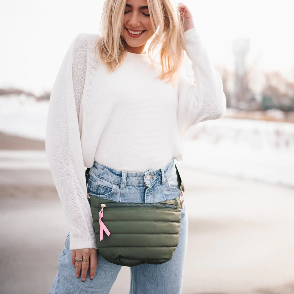 Jolie Puffer Belt Bag - Olive