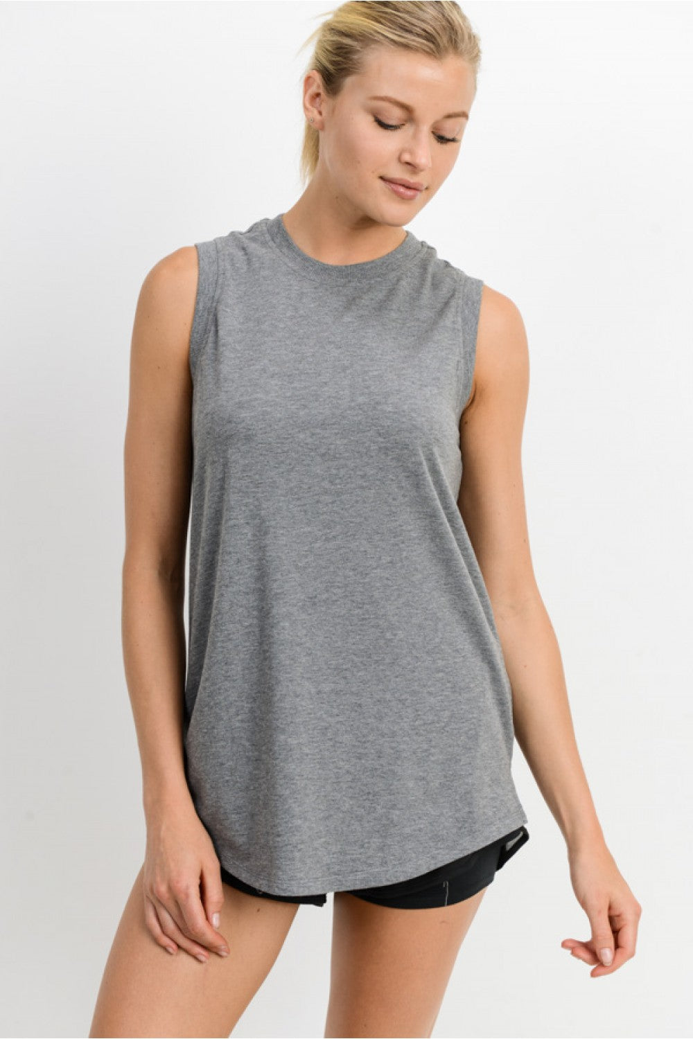 Time To Go Muscle Tank - Heather Grey