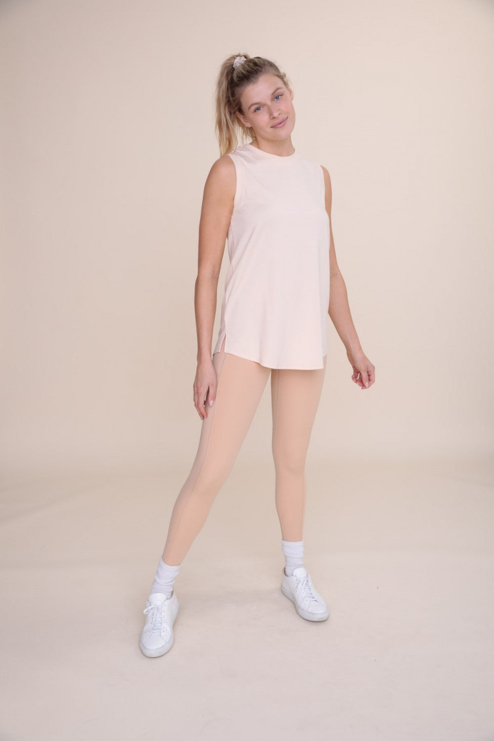 Time To Go Muscle Tank - Light Peach