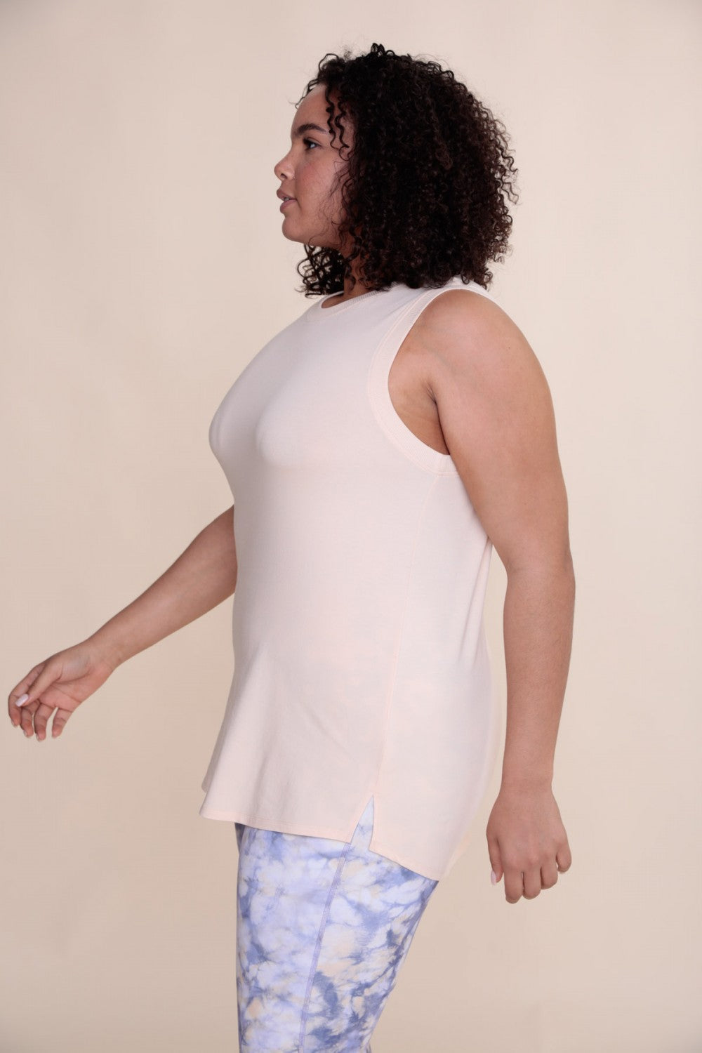 Time To Go Muscle Tank - Light Peach