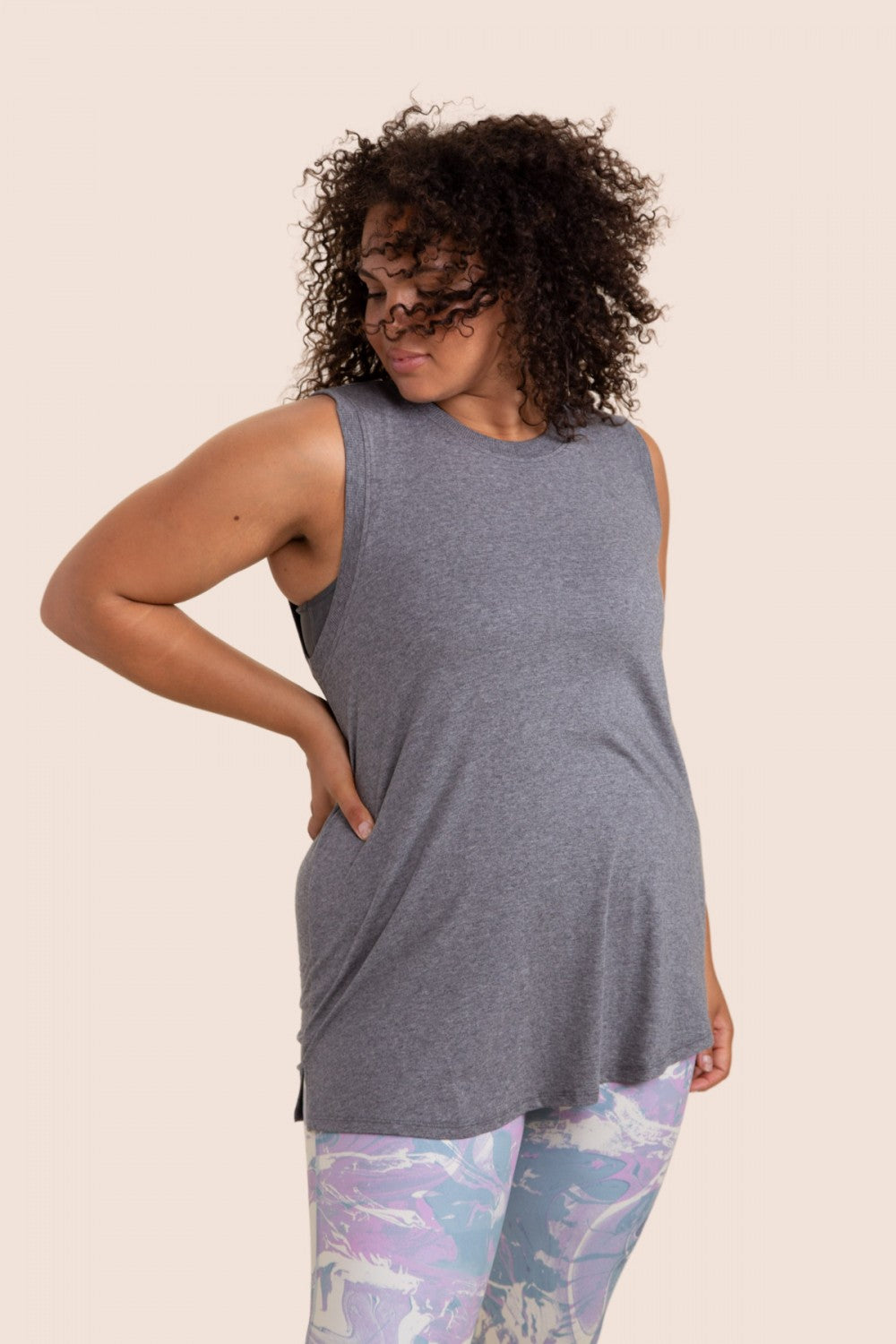 Time To Go Muscle Tank - Heather Grey