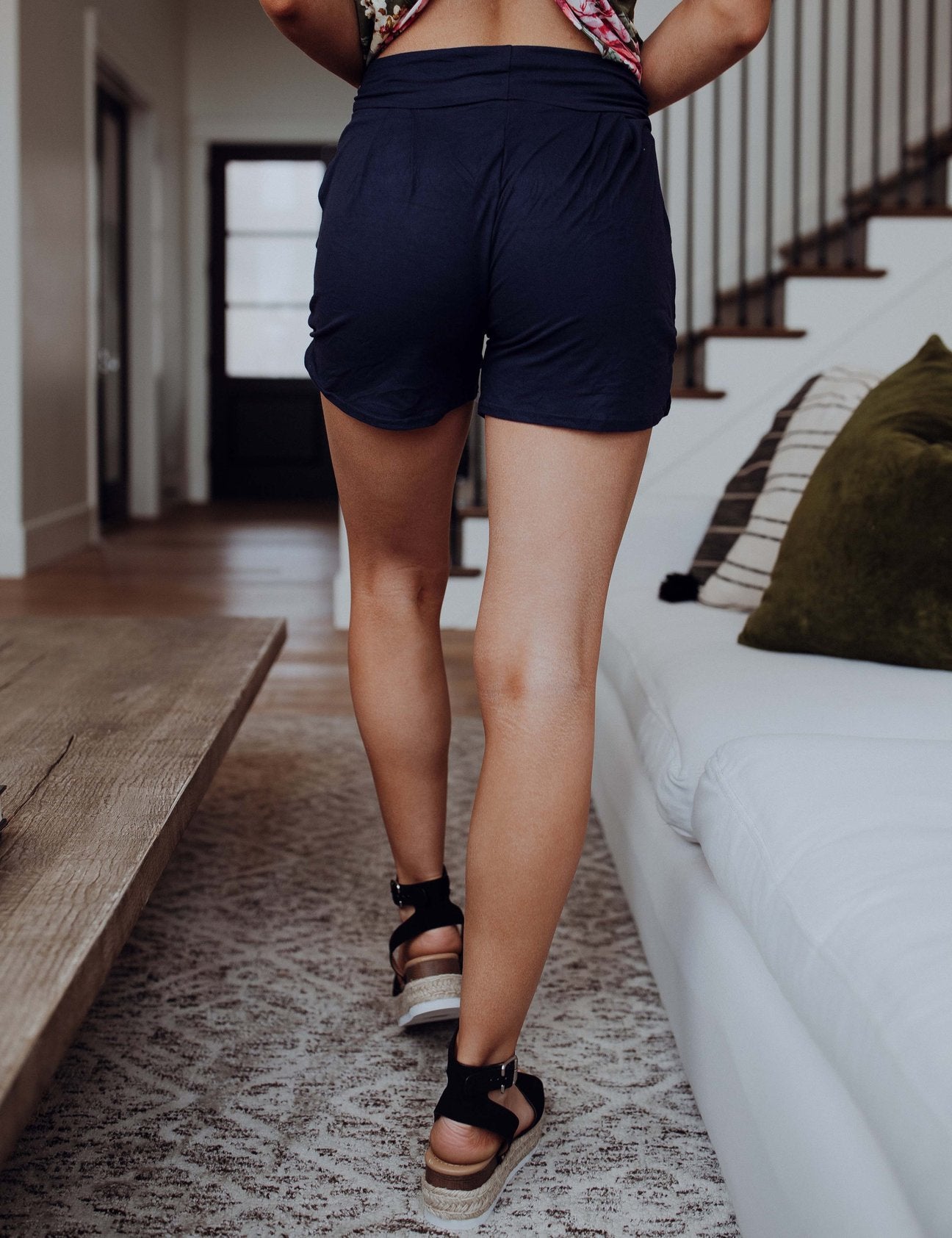 Blissfully Yours Harem Shorts - Navy
