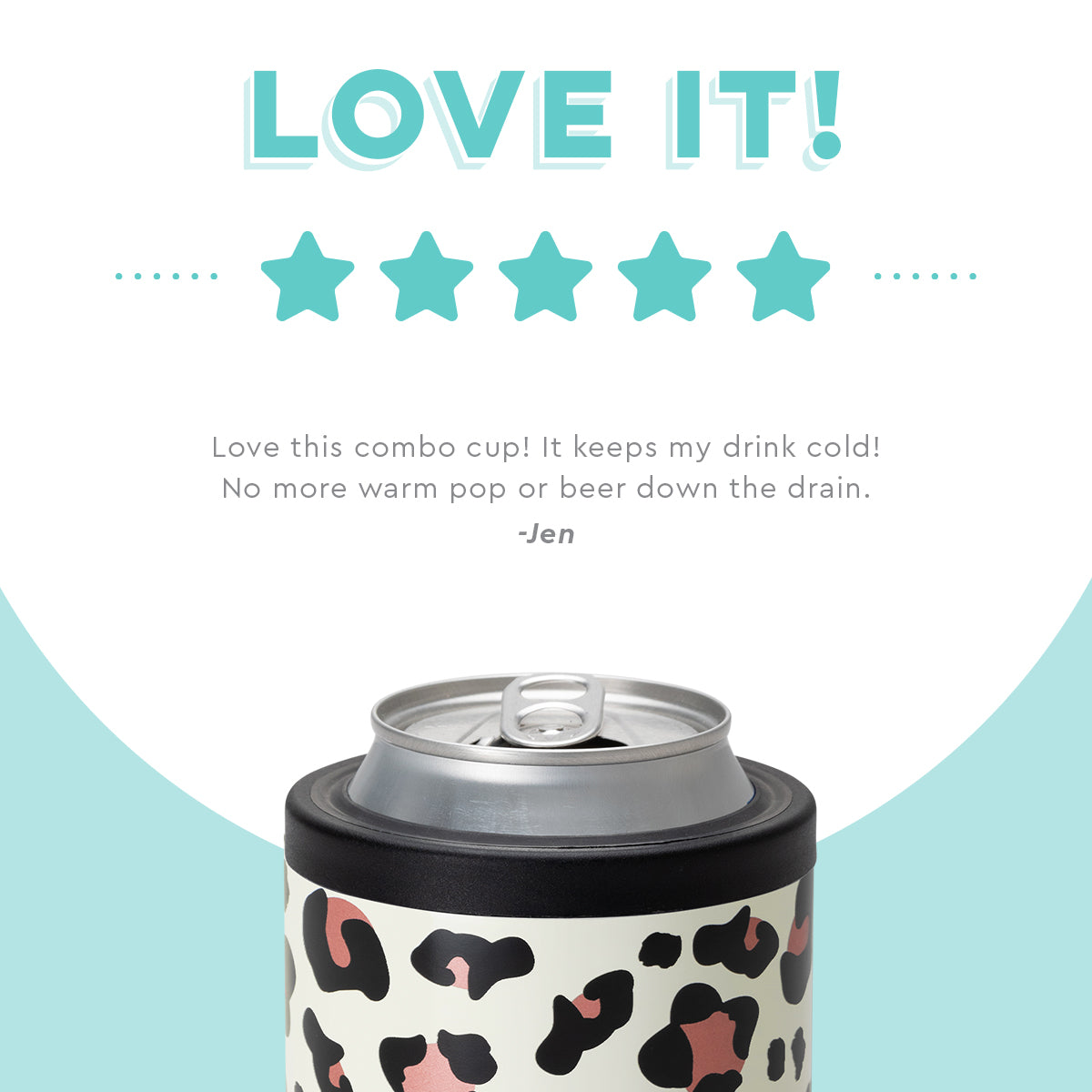 Swig Luxy Leopard Can + Bottle Cooler (12oz)