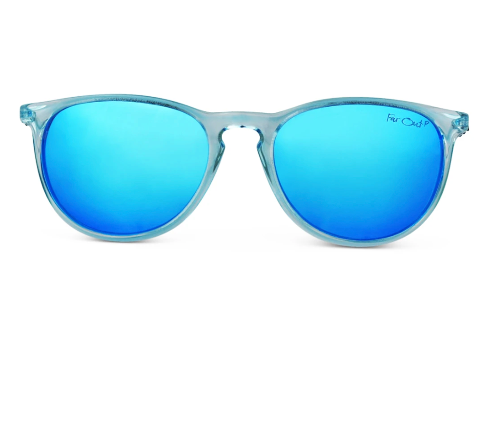 FarOut Sunglasses - Aqua Polarized Rounders Light Blue Lens